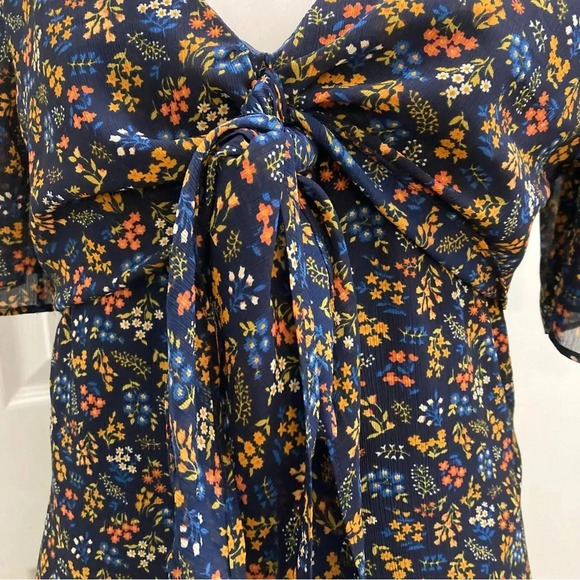 Madewell Cross-Front Mini Dress in Garden Party - Picture 9 of 15